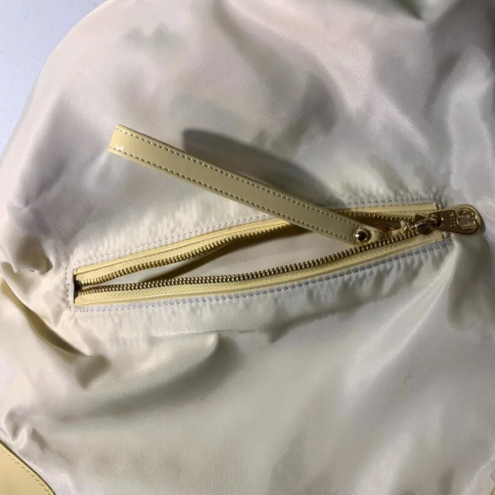$5 or 4/$10: Cooei Pale Yellow Folding Nylon Bag and flip flops set NWT